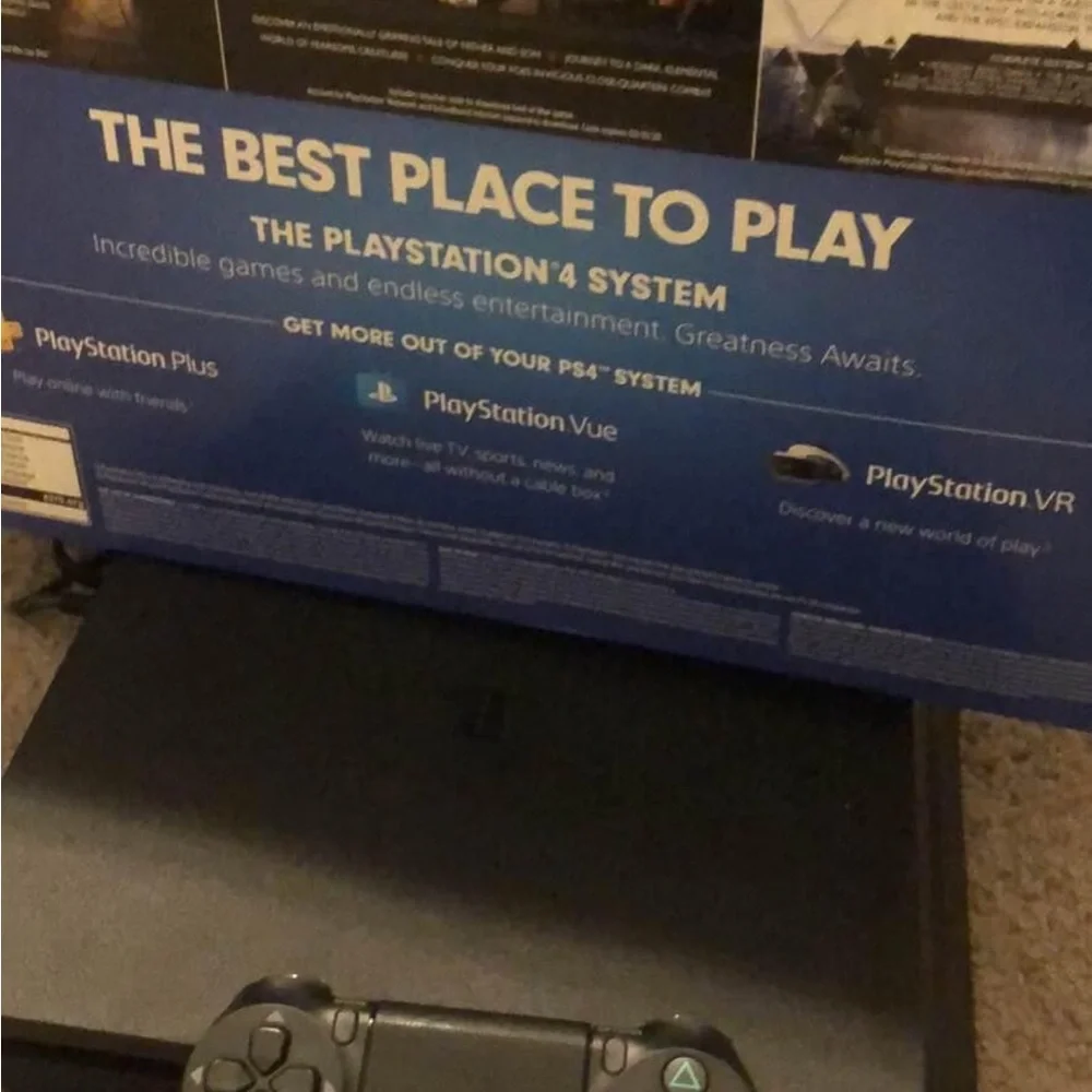 Sony PlayStation 4 Console - Black with Blue Accents